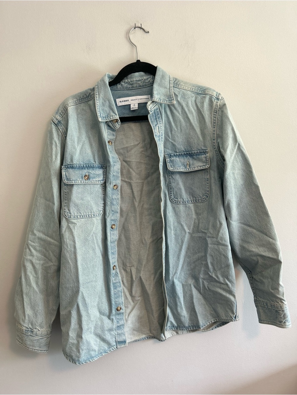 NEW Old Navy Light wash Denim button up Shirt jacket